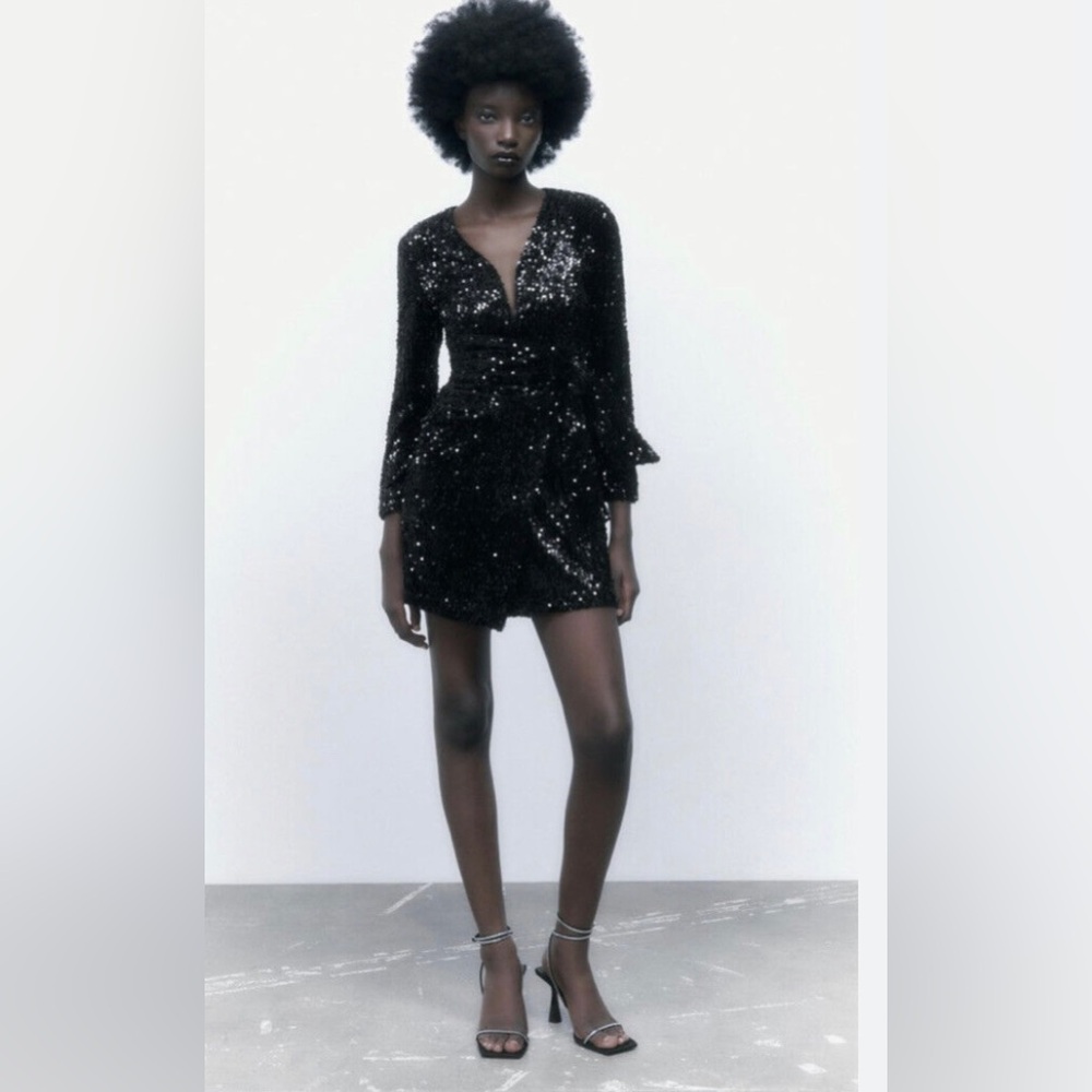 Zara sequin mini dress festive days collection